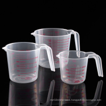 BPA-free 3 Pack Stackable 1 / 2 / 4 Cup Capacity Handle Grip Plastic Measuring Cup Measure Set